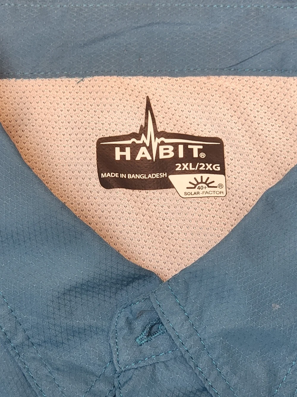 ๐ฃ Habit Outdoors XXL Performance Fishing Shirt โ Men's 2X - Picture 4 of 6